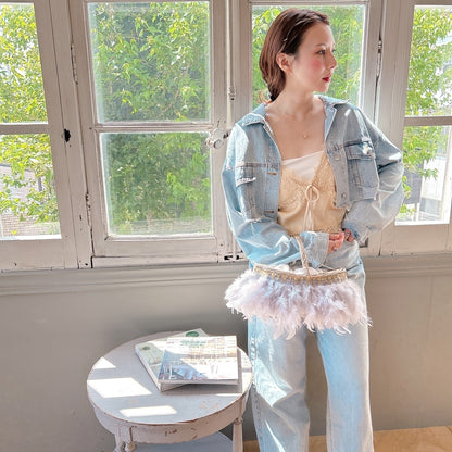 かご&巾着SET Antique Glow Rattan