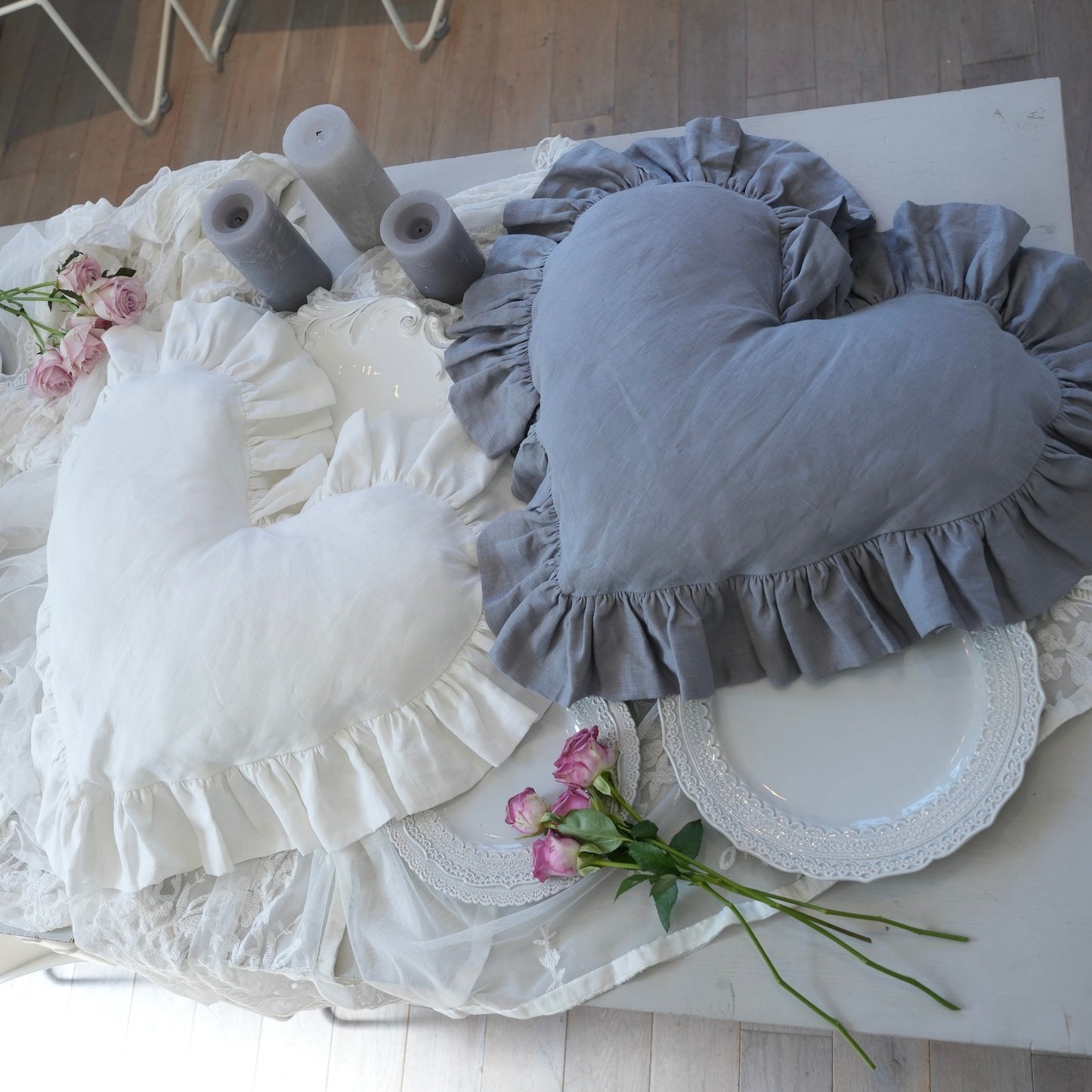 Borgo delle tovaglie ハートクッション