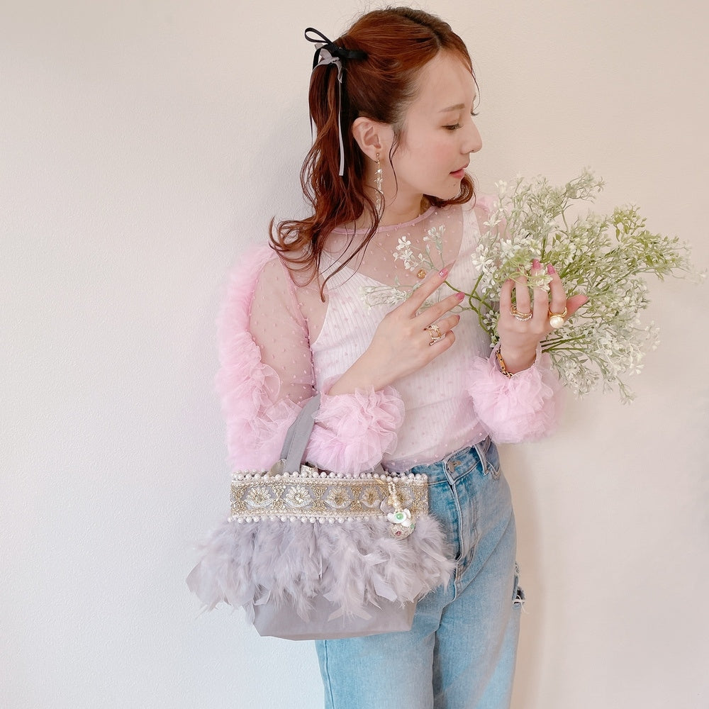 トート Wintry Meghan【アイボリー/グレー】