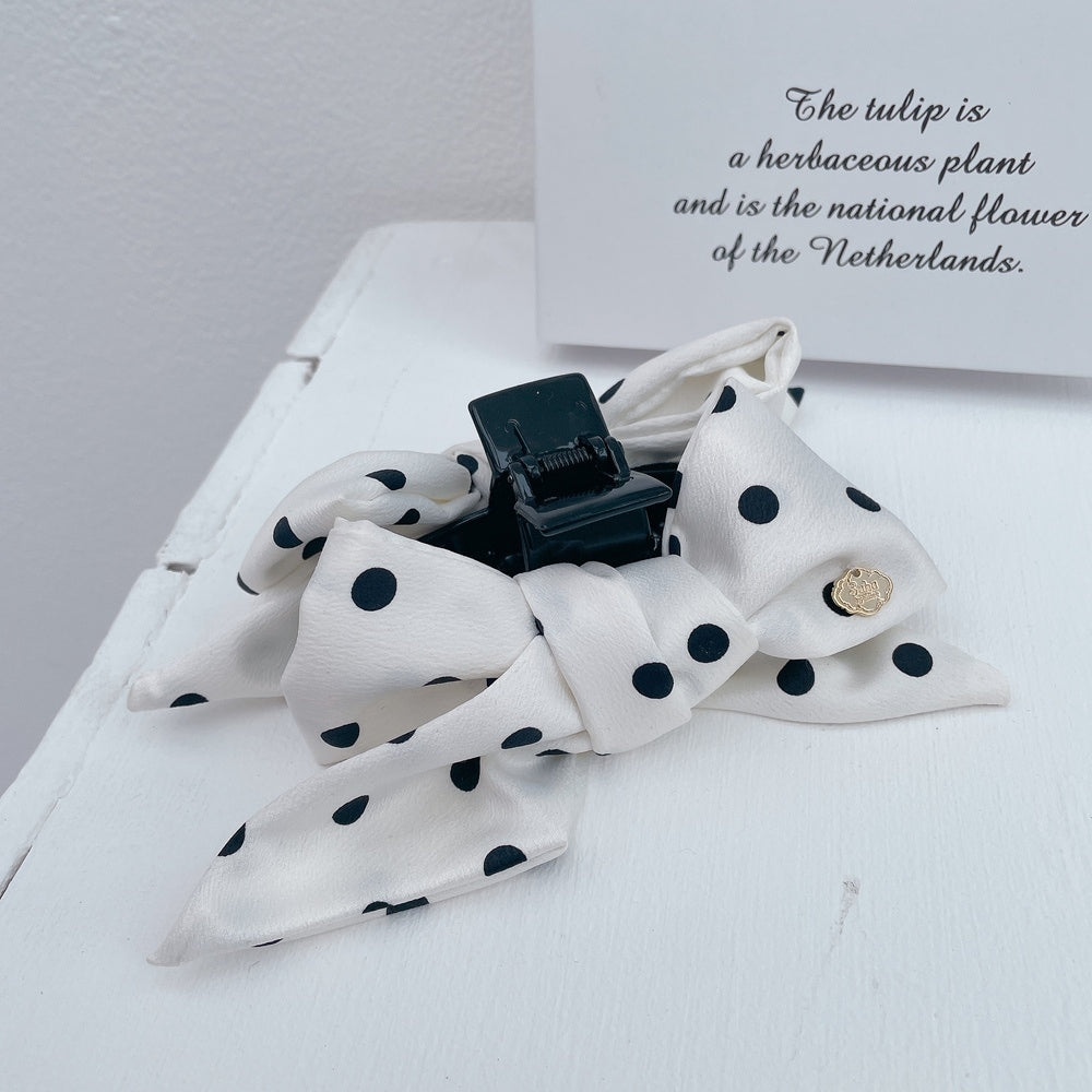 ヘアクリップ Dot Ribbon