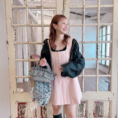 ポーチ付バッグ Balloon Marche【ギンガム/大ドット】