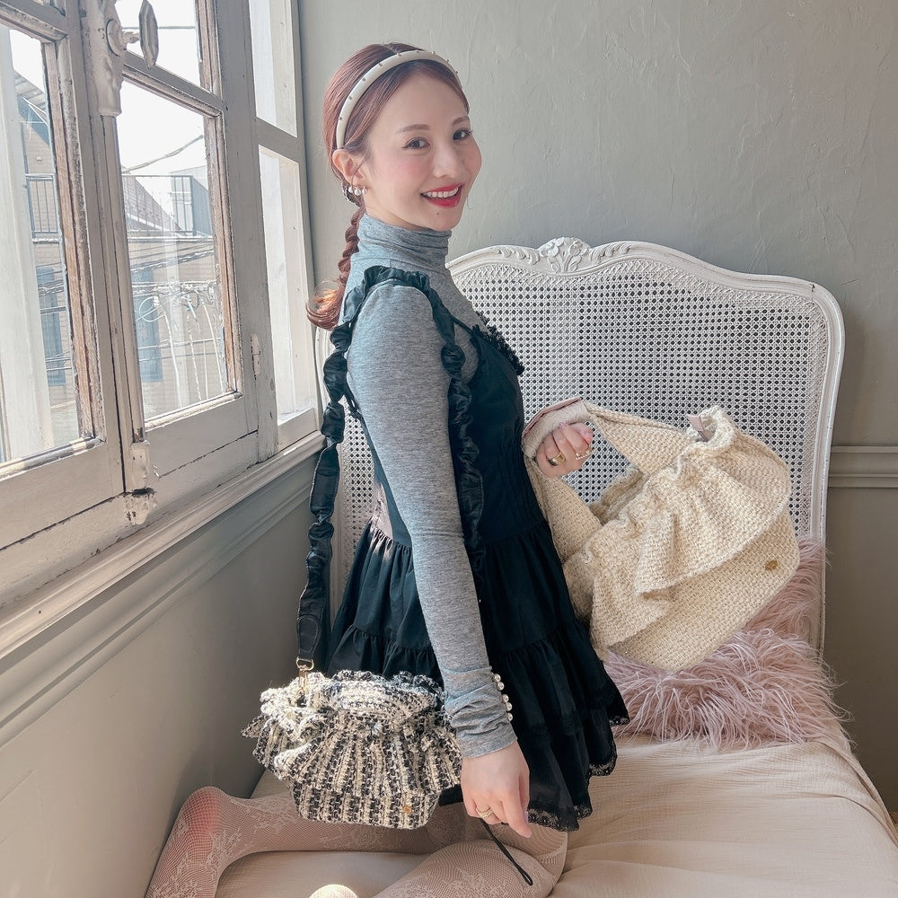 フリルバッグ Tweedy Bebe【アイボリー】1サイズ