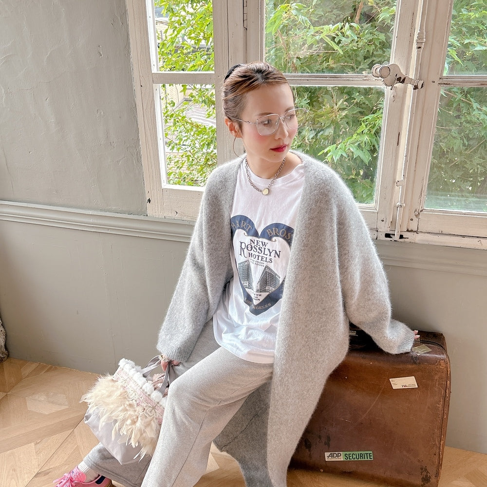 ★ロングFluffyニットガウン