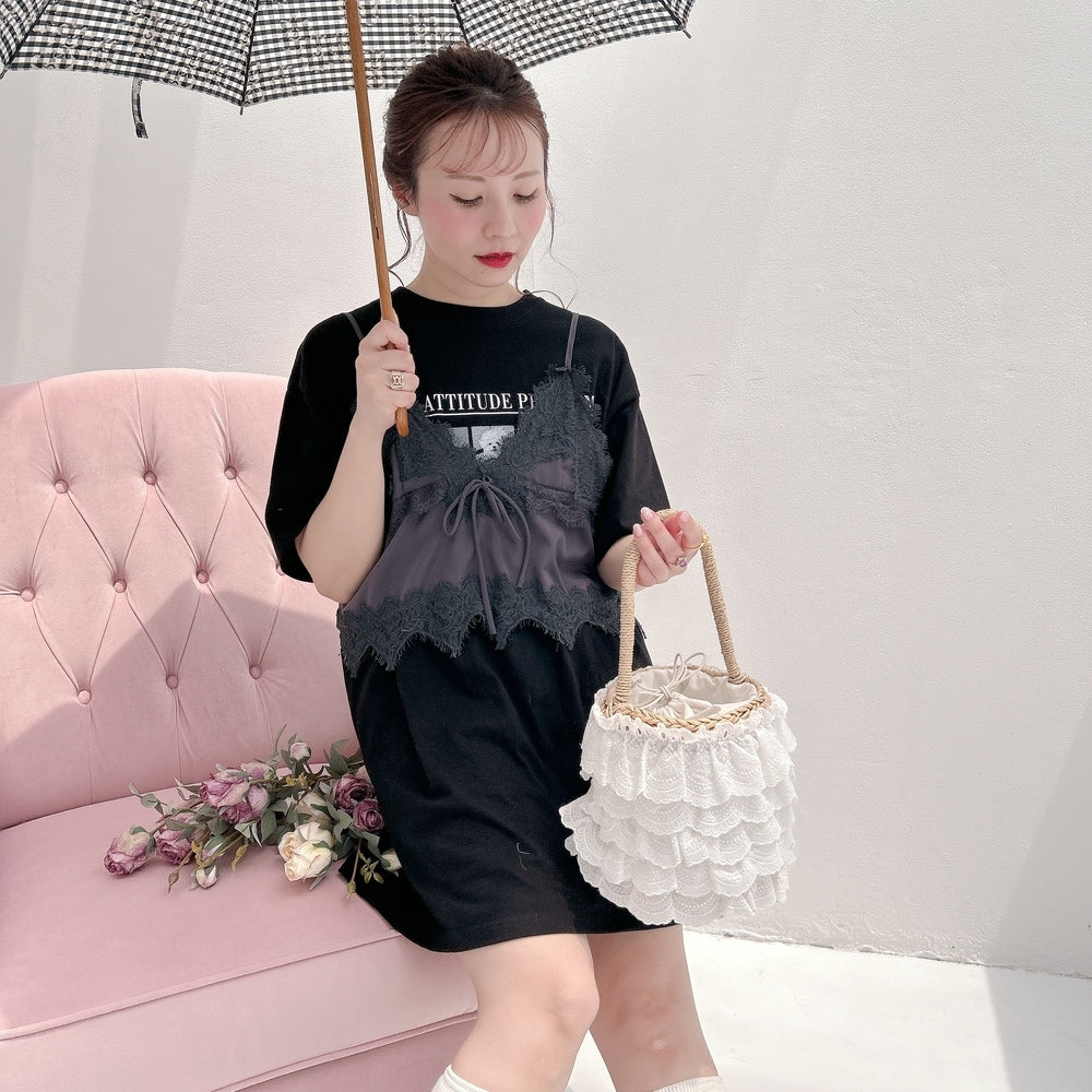 ★Croppedレースビスチェ