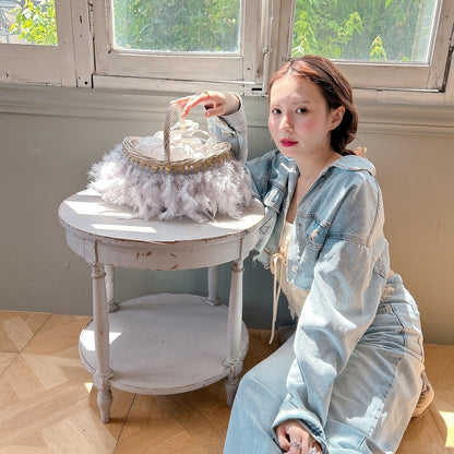 かご&巾着SET Antique Glow Rattan