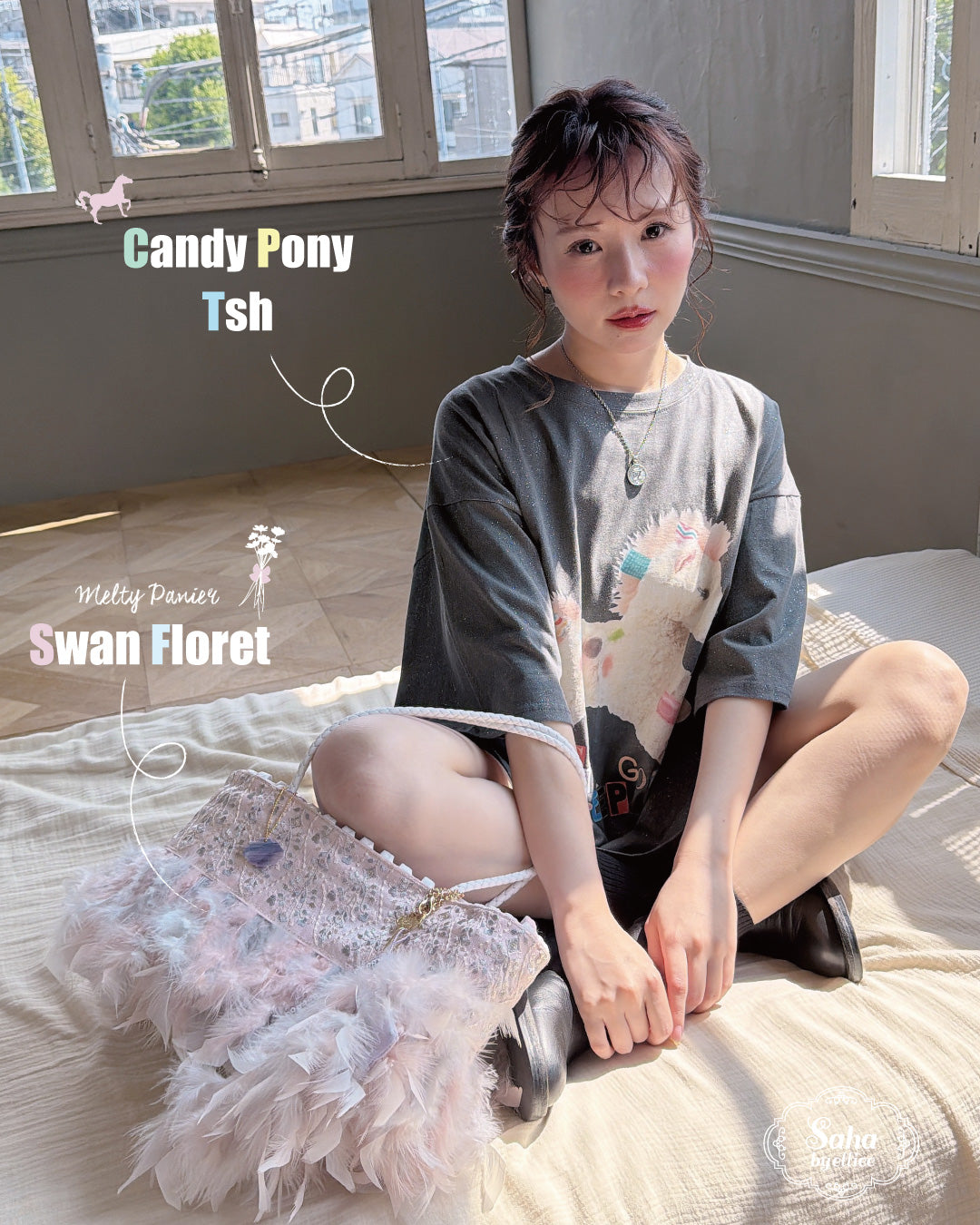 Saha by elliee fluffy BASKET〜Coral Wink〜 saha by elliee – Saha by elliee