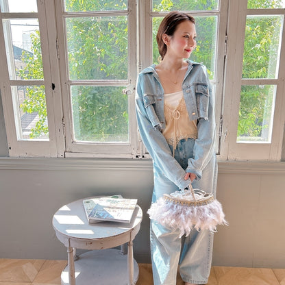 ★Volumeスリーブショートデニムジャケット