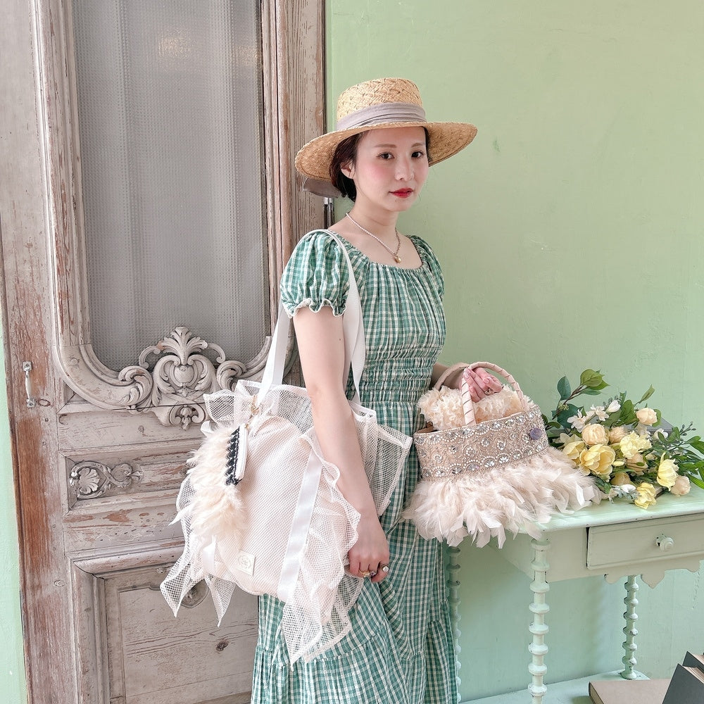 ★Ginghamシャーリングワンピース