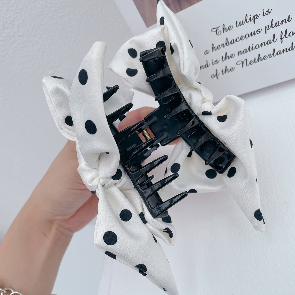 ヘアクリップ Dot Ribbon