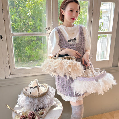 かご&巾着SET Antique Glow Rattan