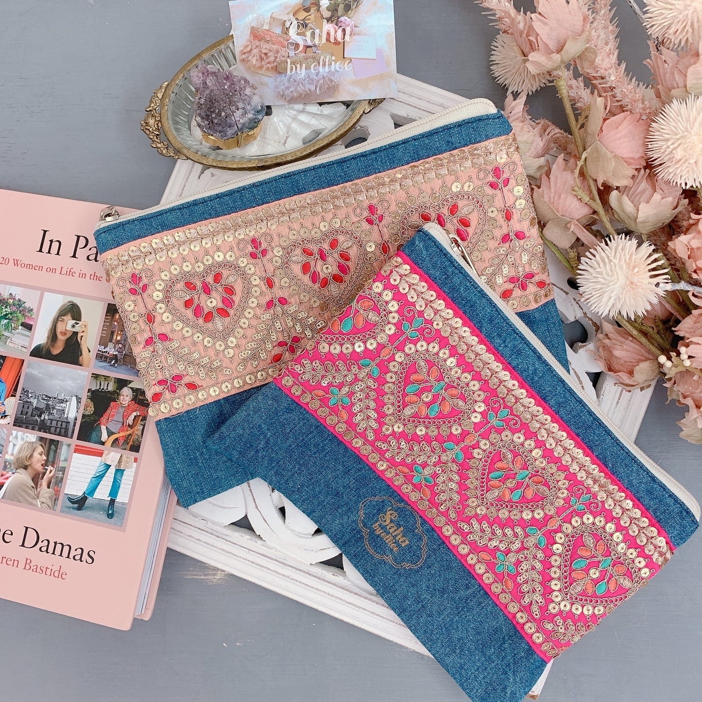 ポーチ Shabby Denim Pouch