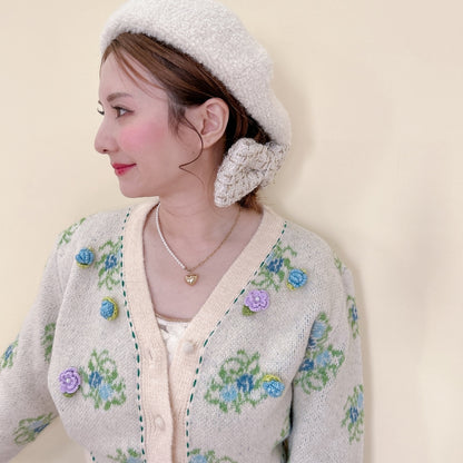 ハートアシメパールネックレス