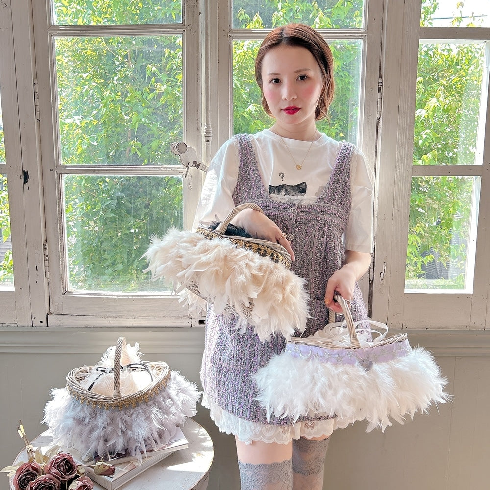 かご&巾着SET Antique Glow Rattan