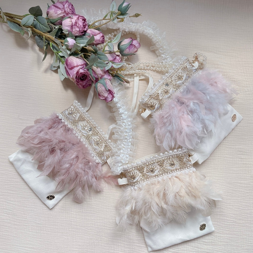 ミニサコッシュ Wintry Meghan アイボリー＆ホワイト