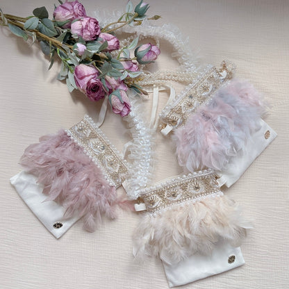 ミニサコッシュ Wintry Meghan アイボリー＆ホワイト