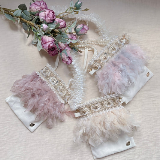 ミニサコッシュ Wintry Meghan アイボリー＆ホワイト