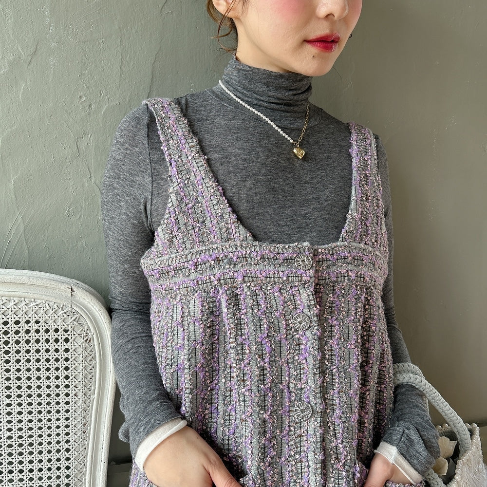 ハートアシメパールネックレス