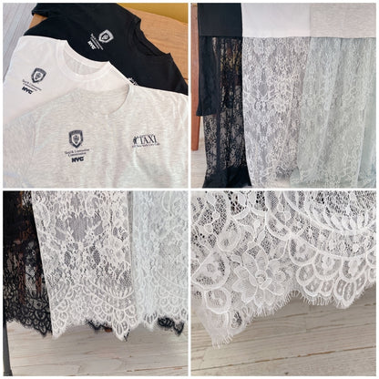 ★SheerレースロンTワンピ