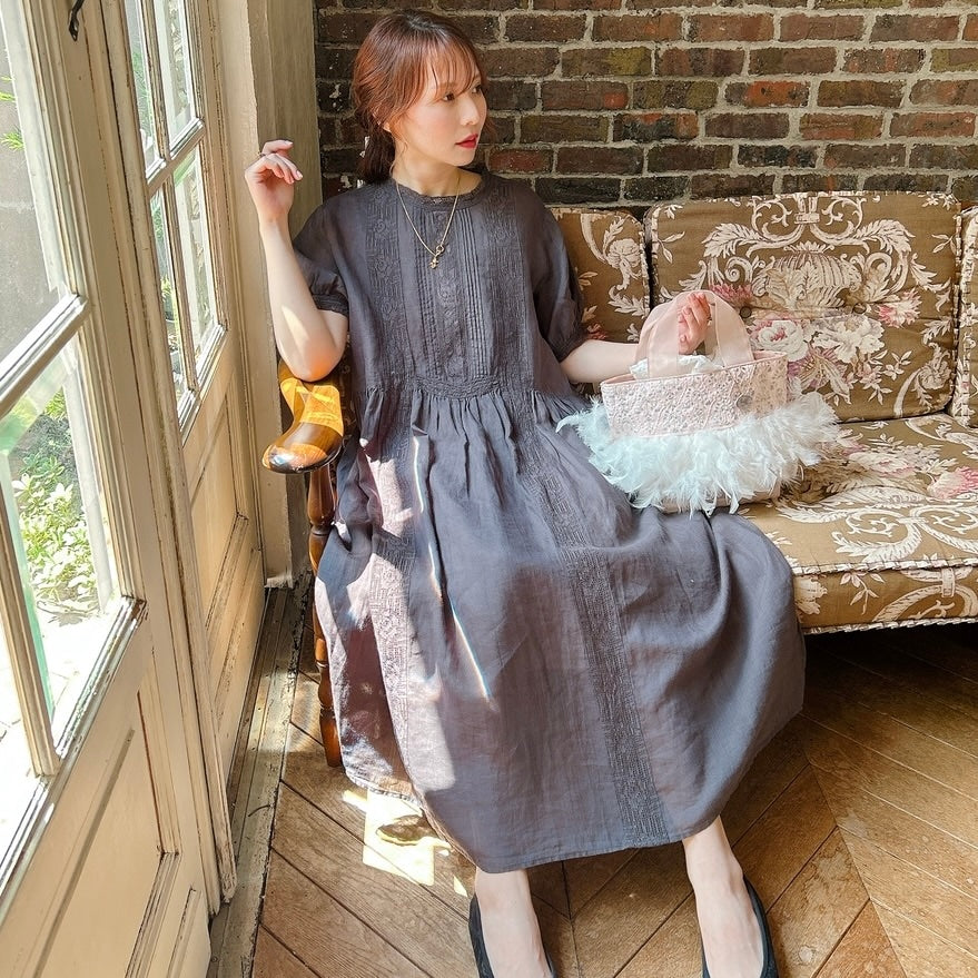 ★Noble Laceリネンワンピース