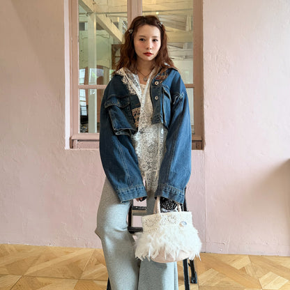 ニットトート+巾着 Dolce Perle