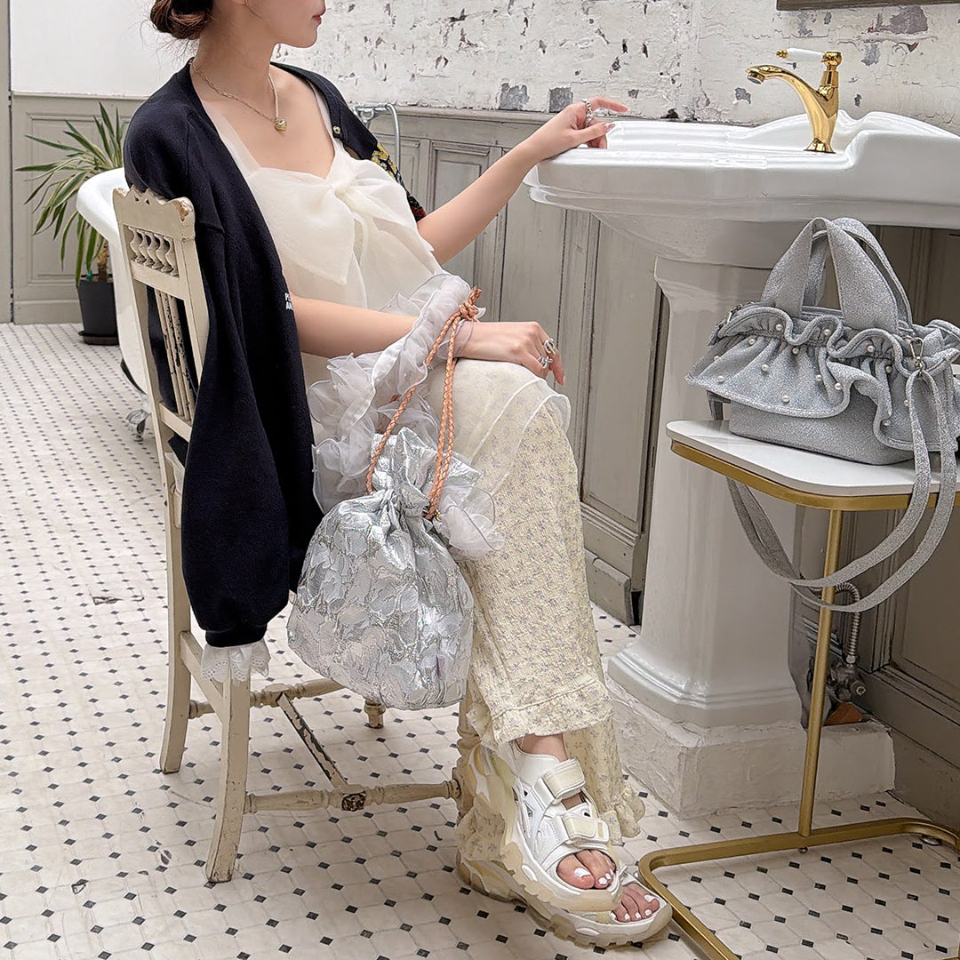 巾着バッグ Jacquard