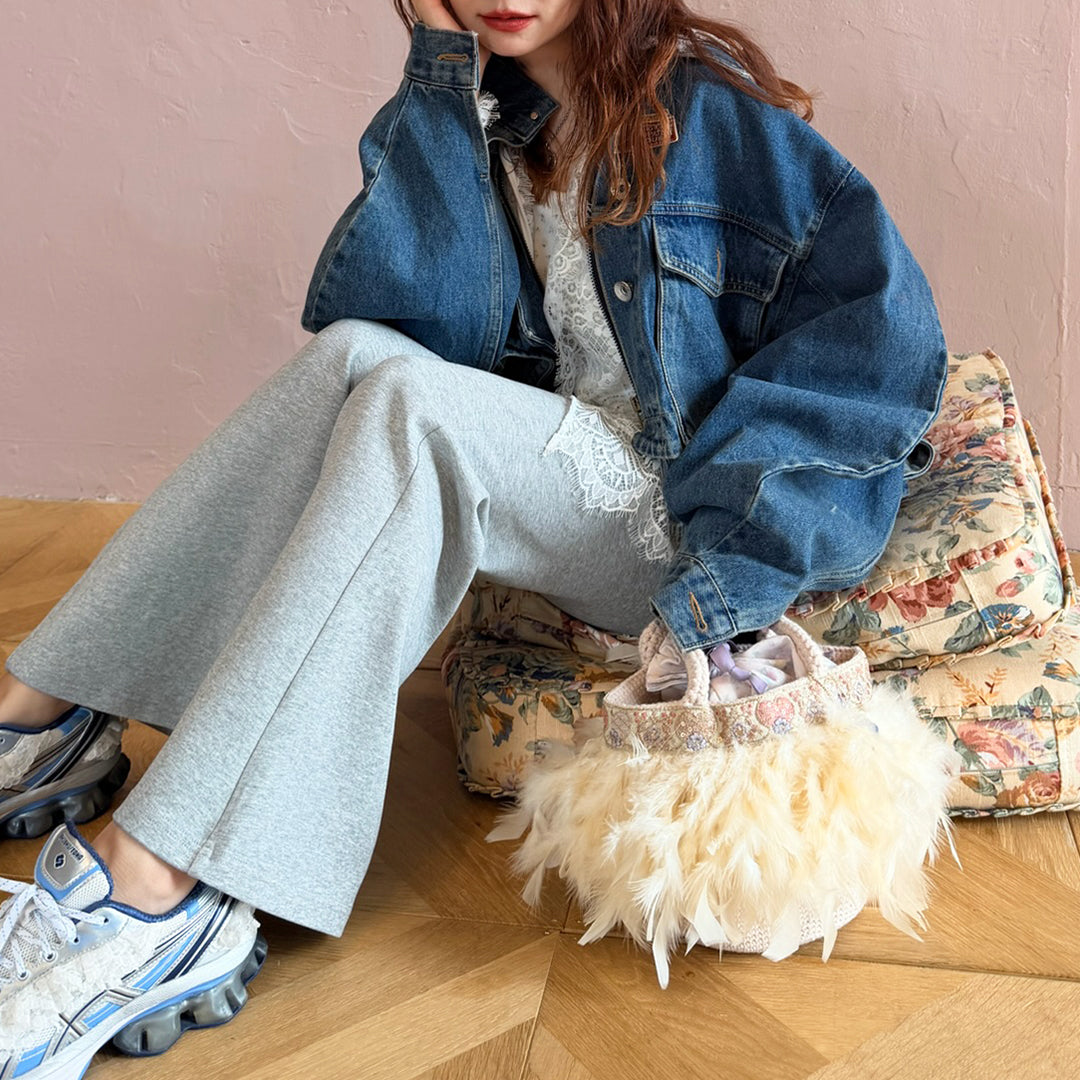 ニットトート+巾着 Marrakesh Belle-Ivory