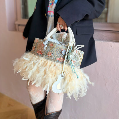パイプトート+巾着 Marrakesh Belle-グレー