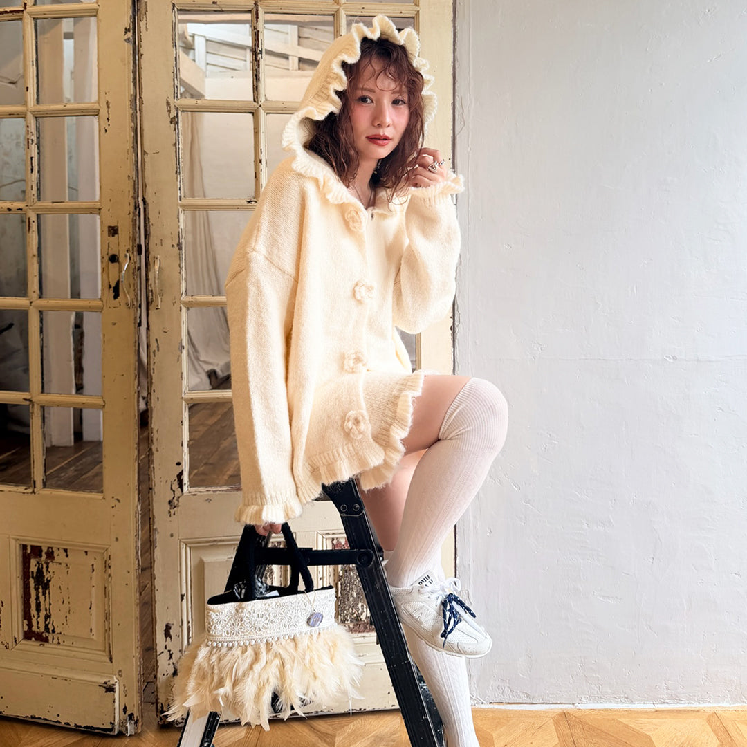 ニットトート+巾着 Dolce Perle