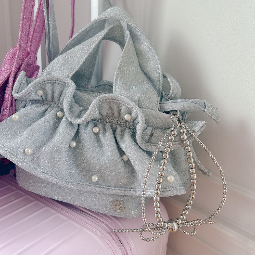 予約 ミディフリルバッグ Pearlette Bebe【ラメ】