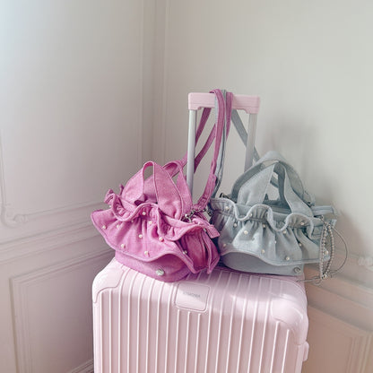 予約 ミディフリルバッグ Pearlette Bebe【ラメ】