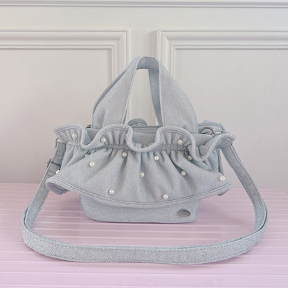 予約 ミディフリルバッグ Pearlette Bebe【ラメ】