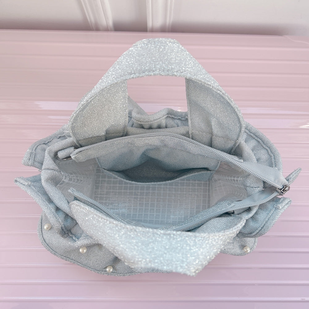 予約 ミディフリルバッグ Pearlette Bebe【ラメ】