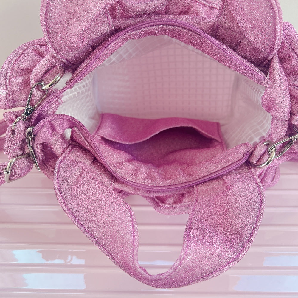 予約 ミディフリルバッグ Pearlette Bebe【ラメ】