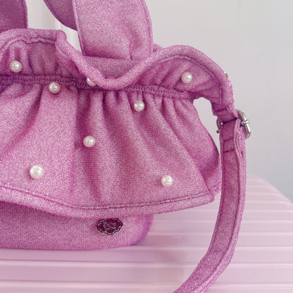 予約 ミディフリルバッグ Pearlette Bebe【ラメ】