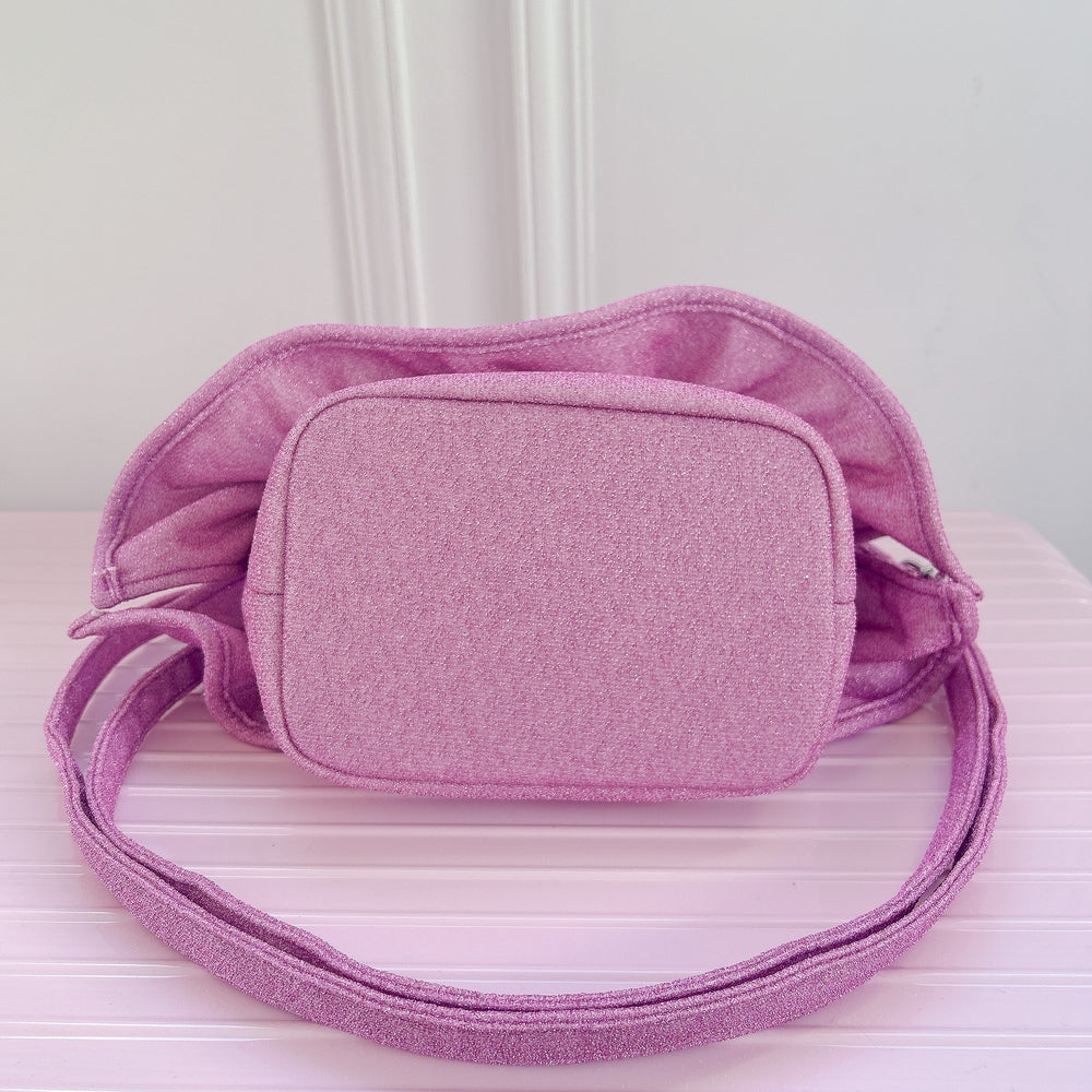 予約 ミディフリルバッグ Pearlette Bebe【ラメ】