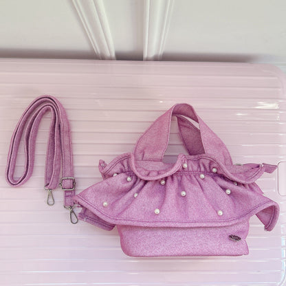 予約 ミディフリルバッグ Pearlette Bebe【ラメ】