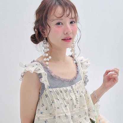 White Muguet Drop-ピアス/イヤリング