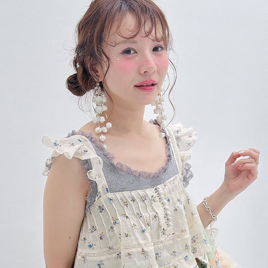 White Muguet Drop-ピアス/イヤリング