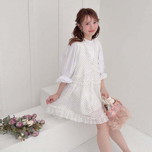 ★Cinema Dot Dress（ホワイト7月下旬~末発送）