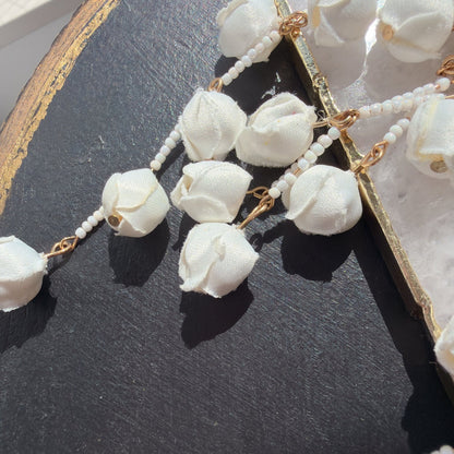 予約 White Muguet Drop-ピアス/イヤリング