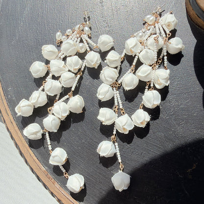 予約 White Muguet Drop-ピアス/イヤリング