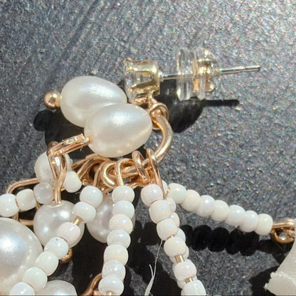 予約 White Muguet Drop-ピアス/イヤリング