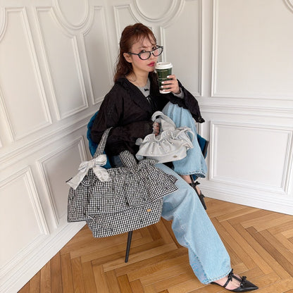 予約 ミディフリルバッグ Pearlette Bebe【ラメ】