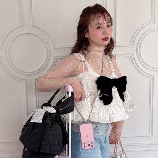 予約★Opulent Bowキャミソール  アイボリー