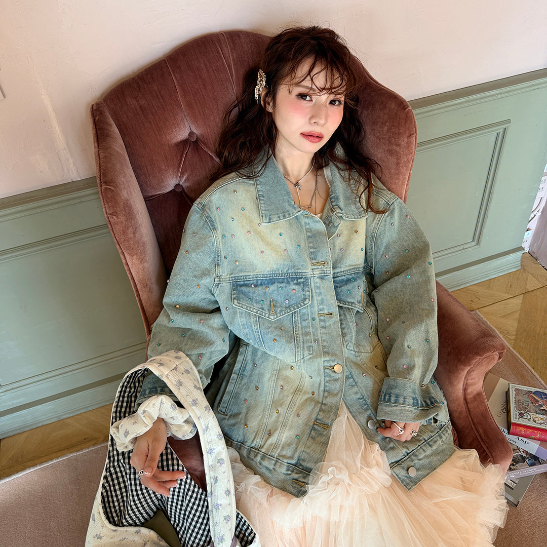 ★Confetti Gems Denim Jacket