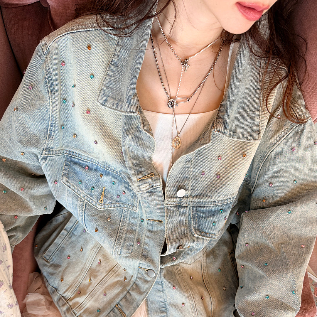 ★Confetti Gems Denim Jacket