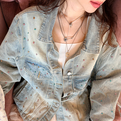 ★Confetti Gems Denim Jacket