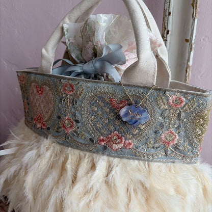 パイプトート+巾着 Marrakesh Belle-グレー