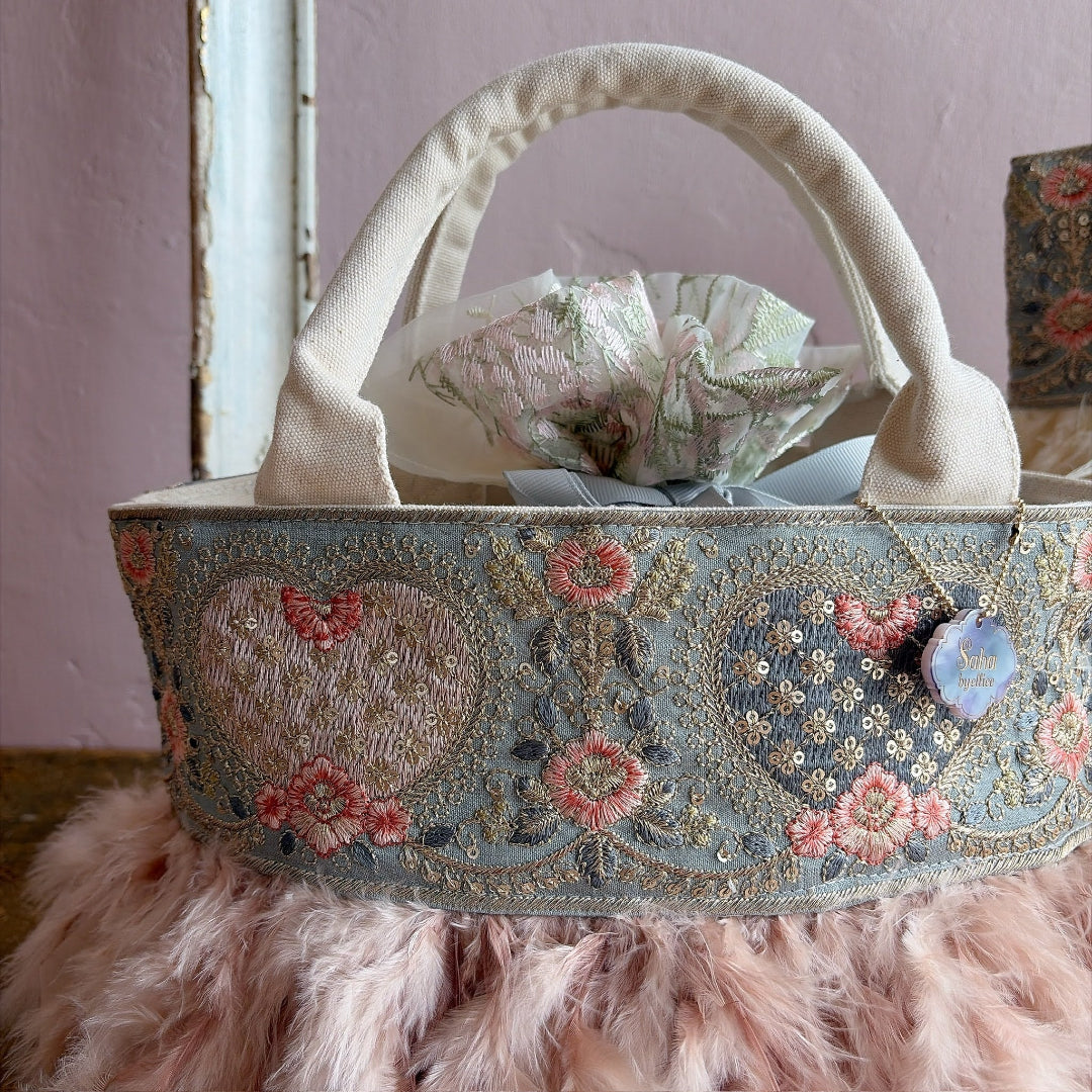 パイプトート+巾着 Marrakesh Belle-グレー