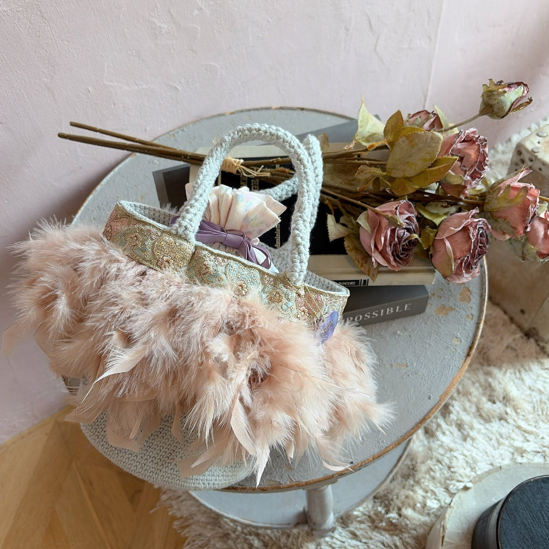 ニットトート+巾着 Marrakesh Belle-Grey